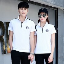 부모님커플티 카라티 선물 30대 40대 남성 여성 반팔 티셔츠 바지 중년 커플 정장 루즈핏