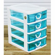 다용도함 해피서랍장4단, 색상:블루