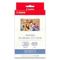 캐논 정품 셀피 포토용지 KC-36IP+카트리지 카드(명함)사이즈/CP1000/CP910/CP1300/사진인화지/사진용지