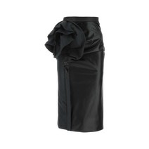 22FW MAISON MARGIELA 블랙 코튼 블렌드 스커트 S51MA0485S76423 900
