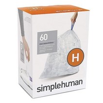 심플휴먼 휴지통 CW0286 코드 H 쓰레기 봉투 60개, Clear — Code H_20 Count (Pack