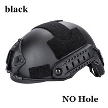 방탄모 군인 밀리터리 서바이벌 자전거 오토바이 야외 스포츠 점프 헤드 보호 장비 전술 헬멧 빠른 mh pj casco airsoft 페인트 볼 전투 헬멧, 블랙 노 홀