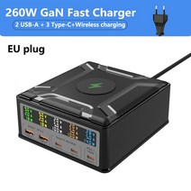 가성비260W GaN 충전기 C타입 PD3.1 고속 맥북 태블릿 PPS 3.0 14 휴대폰 샤오미 호환용, 01 Plug_01 Black