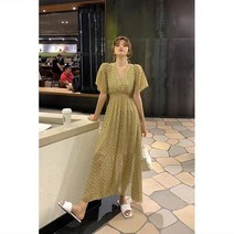 다사자w5983 살랑살랑 쉬폰롱원피스 데일리원피스 여신원피스 여름원피스 롱원피스 빅사이즈 M-4XL