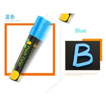 lcd led 야광 네온사인 간판 전광판 LED 형광펜 전용 형광펜 브러시 지울 수 펜, 블루 4