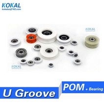 자바라 컨베이어 벨트 바퀴 우레탄 롤러10 개/몫 626 608 6000 696 U 그루브 POM 플라스틱 볼 베어링 휠 풀, 14 U 6X30X10_01 10 개