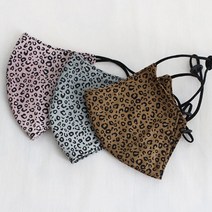 20수 면원단 8mm 레오파드 호피무늬 원단, 8mm레오파드민트블루