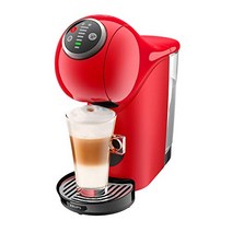 Krups KP3405 NESCAFÉ Dolce Gusto Genio S Plus 캡슐 머신 |에스프레소 부스트 | 온도 | 뜨거운 음료 및 차가운 음료 | 15bar 펌프 압력 | 0.8l 물 탱크 | 1500와트 | 빨간색, 샘플 세트 우유 커피와 함께