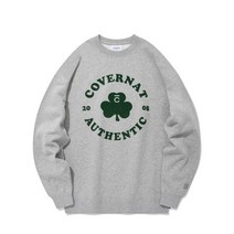 COVERNAT 서클 클로버 맨투맨 멜란지 그레이