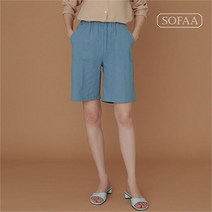 더소파 여성 린넨4부 루즈핏 팬츠