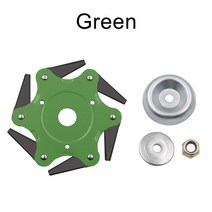 범용 잔디 트리머 헤드 잔디 깎는 기계 잔디 브러시 커터 먼지 제거 정원 커터 도구 6 치아 제초 플레이트 트리머, 녹색 세트