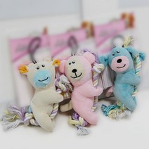 치석제거 밧줄 소형견장난감 강아지혼자있을때 분리불안 개장난감 부드러운 터그놀이 포메라니안, 1개, 블루