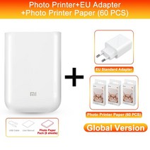 사진자판기 new xiaomi mijia ar 포토 프린터 300dpi 휴대용 사진, GB N eu 60 종이
