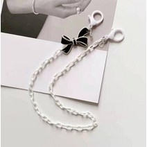 여자 아이들을위한 아크릴 걸이 마스크 체인 홀더 솔리드 컬러 보우 체인 목걸이 안경 코드 끈 성인 키즈 넥 로프 스트랩