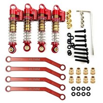 FBIL FMS FCX24 금속 완충기 섀시 링크 로드 1/24 RC 크롤러 자동차 차량용 차량용 부품 악세사리 39mm, 02 Red