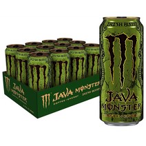 Monster Energy Drink Java Irish Blend Coffee 몬스터 에너지 음료 자바 아이리시 블랜드 커피 444ml(15oz) 12캔, 444ml