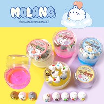 [iwoori] 몰랑피규어와 슬라임세트 몰랑이 놀이세트, 블루