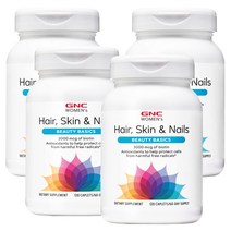 GNC [4개 SET] 여성용 헤어 스킨 & 네일 포뮬라 120 정 (캐플렛) Womens Hair Skin Nails Formula 120cts, 1