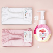[만두실크 보자기포장] 생활공작소 애경랩신 네이쳐 러브메레 아이깨끗해 핸드워시 답례품 손세정제 어린이집답례품 웨딩답례품 조문답례품 유치원선물 교회선물, 만두실크(골고루 랜덤), 애경랩신 핸드워시(종류랜덤)
