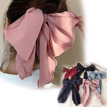 롱 리본 헤어 머리끈