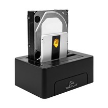 위즈플랫 WIZ-3082C 2베이 하드 도킹스테이션 USB3.2 C타입 HDD SSD 외장하드 데이터 복사