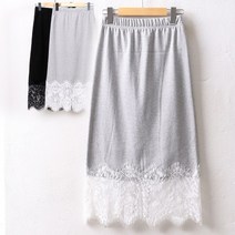 레이스 밑단 밴딩 롱스커트 2039139S 빅사이즈 여성