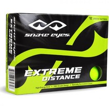 스네이크 아이즈 익스트림 디스턴스 골프 공, Green - 1-Dozen