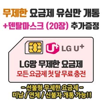 은우텔레콤 LG무제한요금제 선불유심개통, 1개, 선불데이터일5GB+