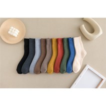 401FLEX 알록달록 10 COLOR 도톰따숩 겨울용 중목양말