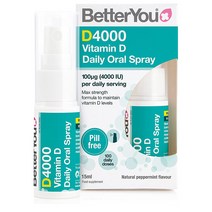 BetterYou D4000 베테유 비타민D 오랄 스프레이 페퍼민트 15ml 2팩