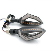 오토바이 LED 조명 12V 표시등 깜박이 10mm 혼다 야마하 스즈키 가와사키 할리 방향 지시등 액세서리 모터사이클, Black