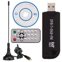 2ㅣ디지털 TV 수신기 스틱 USB 2.0 디지털 DVB-T SDR + DAB + FM HDTV TV 튜너 수신기 스틱 RTL2832U + R82, 01 Black