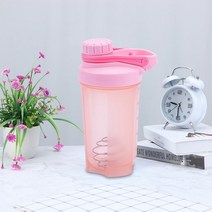프로틴 쉐이커 미숫가루 보틀 통 600ml 단백질 셰이커 병 허벌 라이프 단백질 파우더 쉐이크 컵 체육관 ffitness 셰이커 슬러시 컵 w스케일 휴대용 물병, 핑크 11x18.9cm