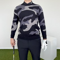 남성 골프웨어 카모 니트 라운드 맨투맨 가을 골프 남녀공용 티셔츠