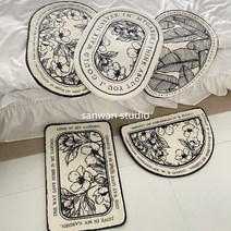 sanwan 일용품 미니 러그 극세사 러그