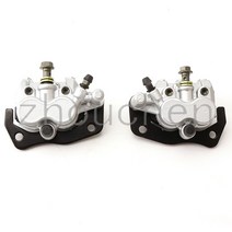 오토바이 앞 좌측 우측 브레이크 캘리퍼 패드 어셈블리 야마하 Rhino 660 450 YXR660 2004-2009 용, 01 WHITE