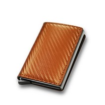 탄소 섬유 Rfid 카드 홀더 남자 지갑 돈 가방 남성 빈티지 블랙 2022 스몰 가죽 미니 슬림 Walets