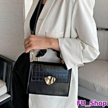 ForU594 독특한 금장 모양 버클 포인트 스퀘어 크로스백 여성크로스백 미니 숄더백