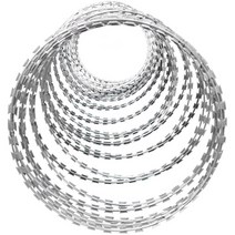 가시 철조망 원형 지주대 철사 울타리 윤형 철선 압착, 직경 50cm 단일 나선 5-20m, 1개