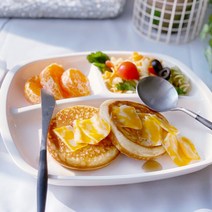 국산 가벼운 다이어트 3칸 나눔 성인 식판 (전자레인지 식기세척기 가능) 홈브런치 식기 1인 소식 그릇 미니 혼밥 트레이 칸칸 접시 안깨지는 브런치 캠핑 그릇, 4P