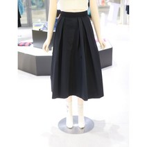 [럭키슈에뜨] 밴딩 플레어 핀턱 스커트 LYKAM24515BKN(3645037) 백화점