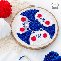 4mm 38컬러 펀치니들실 set, 벨벳실 핑크퍼플