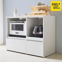 아트박스/필웰 필웰 데이아 광파오븐 렌지대(서랍둘) RZ9456, 화이트
