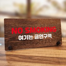 뭉키데코 나무 팻말 안내판 표지판 탁상용 W7_158_NO SMOKING, W7 기본