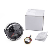 스피드건 85MM 타코미터 0-4000RPM 12V/24V RPM 게이지 앰버/화이트 라이트 타코 미터 디젤 자동차 보트 바, 한개옵션0