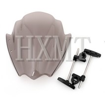 야마하 오토바이 앞 유리 조절 브래킷 윈드 스크린 MT125 FZ1 FZ6 FZ8 FZ8N XJ6 용 모터사이클 바람막이 MT03 MT09 MT07, smoke