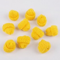 DIY 10 개/몫 3x3.5cm 양모 모자 크리스마스 트리 장식 의류 머리 로프 재료 응원 장난감 액세서리, [08] Yellow