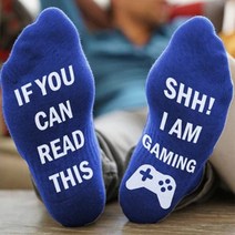 Peonfly If Creative You Can Read This Shh i Am Gaming Men's Hip Hop Letter Funny Happy Socks 스케이트