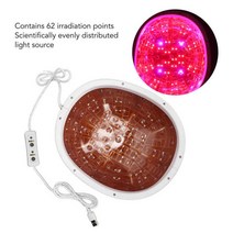 레이저 모발 성장 시스템 캡 62 램프 칩 레드 블루 LED 헤어 손실 치료 재성장 헬멧 화이트/블랙 머리, [02] Red Blue LED