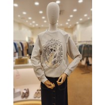 써스데이아일랜드 자수 아트웍 스웻셔츠 (T226MST132W)(2124626)